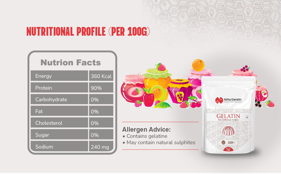 Nitta Gelatin – Premium Gold gelatin 500 gm