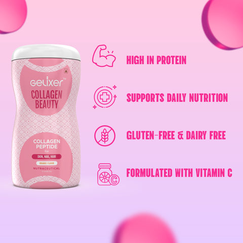 Gelixer Collagen Beauty (Orange flavor) 180 gm