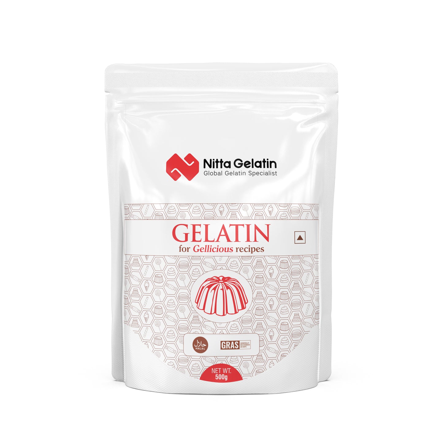 Nitta Gelatin – 200 bloom, premium Gold gelatin (500 gm)